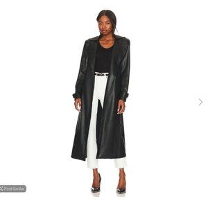 AGOLDE Riley Long Pants Leather Minimalist Jeans Straight Leg Cropped Size 25